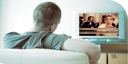 teen watching television
