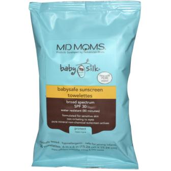 MD Moms Baby Silk Suncreen Wipes SPF 30